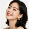 Sweet lace, bow, pearl stud earrings, unique and beautiful for women, niche design, high-end earrings Specification image